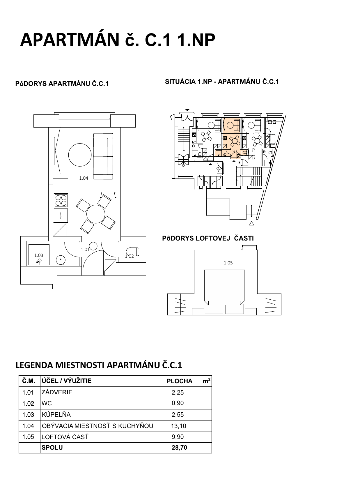 PDF karta a pôdorys - Apartmán C1